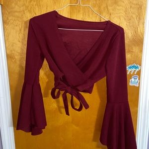 Maroon crop top